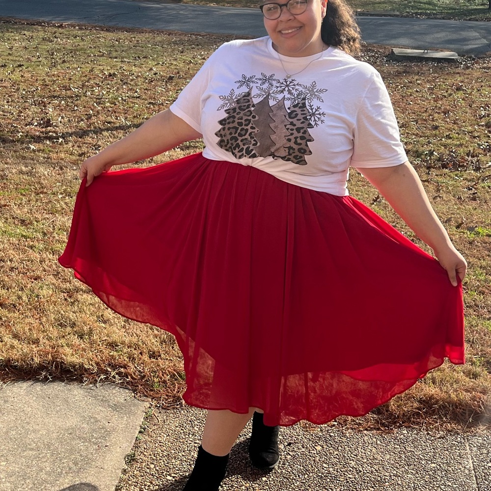 Leopard Print Christmas Trees Tee